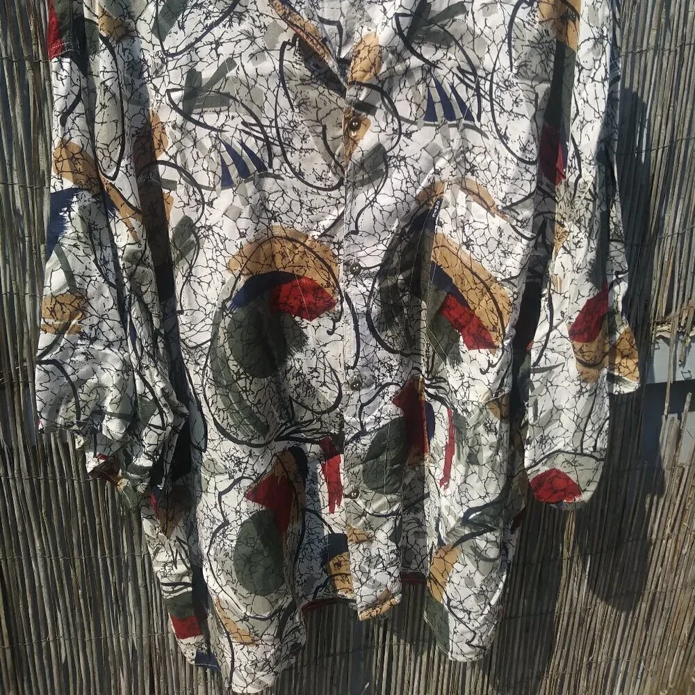 Vintage Cafe Italy Button Down Shirt Men - Shoulders 22